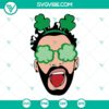 Bad Bunny Shamrock Glasses SVG Files for St. Patrick's Day featuring Baby Benito, festive and fun vector graphics for crafts and designs.