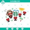 Bad Bunny Starbucks cup wrap SVG download with "Un Verano Sin Ti" design, perfect for customizing cups. Great for Bad Bunny fans.