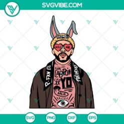 Bad Bunny YHLQMDLG SVG Download for Cricut - PNG, DXF, EPS files included for easy crafting.