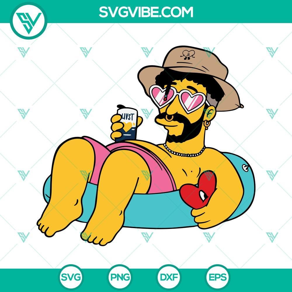Bad Bunny Svg, Un verano sin ti Svg, Baby benito Svg, Clipart Bad Bunny, Un verano sin ti, and Baby benito themed SVG clipart design for digital projects. Perfect for fans of Latin music.