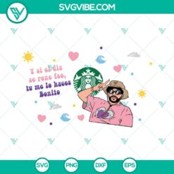 Bad Bunny Un Verano Sin Ti Starbucks Cup Wrap SVG Download PNG DXF EPS Cut