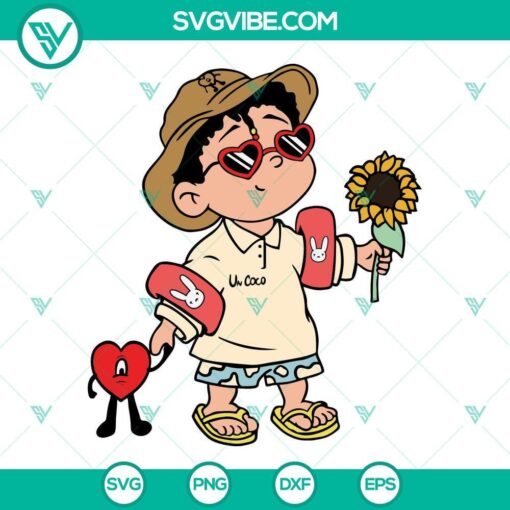 Bad Bunny Un Verano Sin Ti & Sad Baby Benito SVG Image featuring a sad Bad Bunny, perfect for fans and music lovers.