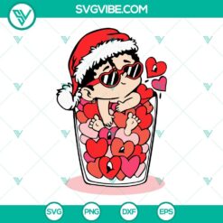 Bad Bunny SVG bundle for Valentine's Day and Christmas with holiday-themed designs. Perfect for crafting projects.