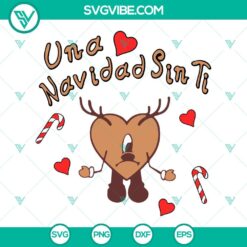 Bad Bunny Valentines Day SVG Image Bundle, Bad Bunny Christmas SVG Files, Bad 7