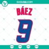 Puerto Rico baseball SVG files of Javi Baez, instant digital download including PNG, DXF, and EPS formats.