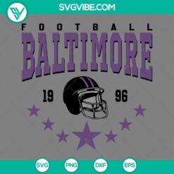 Baltimore Football 1996 SVG images and Baltimore Ravens SVG image PNG files - great for fans and digital projects.