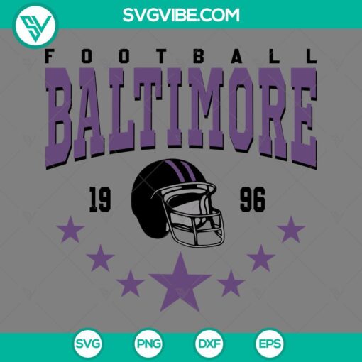 Baltimore Football 1996 SVG images and Baltimore Ravens SVG image PNG files - great for fans and digital projects.