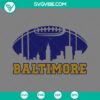 Baltimore Ravens skyline SVG file, featuring football and city skyline elements, perfect for Baltimore Ravens fans. Download now.