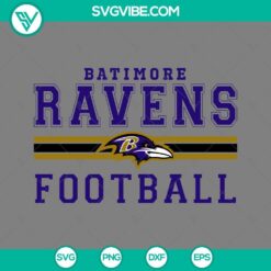 Baltimore Ravens football team logo in SVG format for download - PNG cut files ideal for Ravens fans, football crafts and DIY projects.