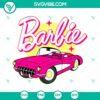 Barbie car convertible SVG set with doll images in PNG DXF EPS format for download.
