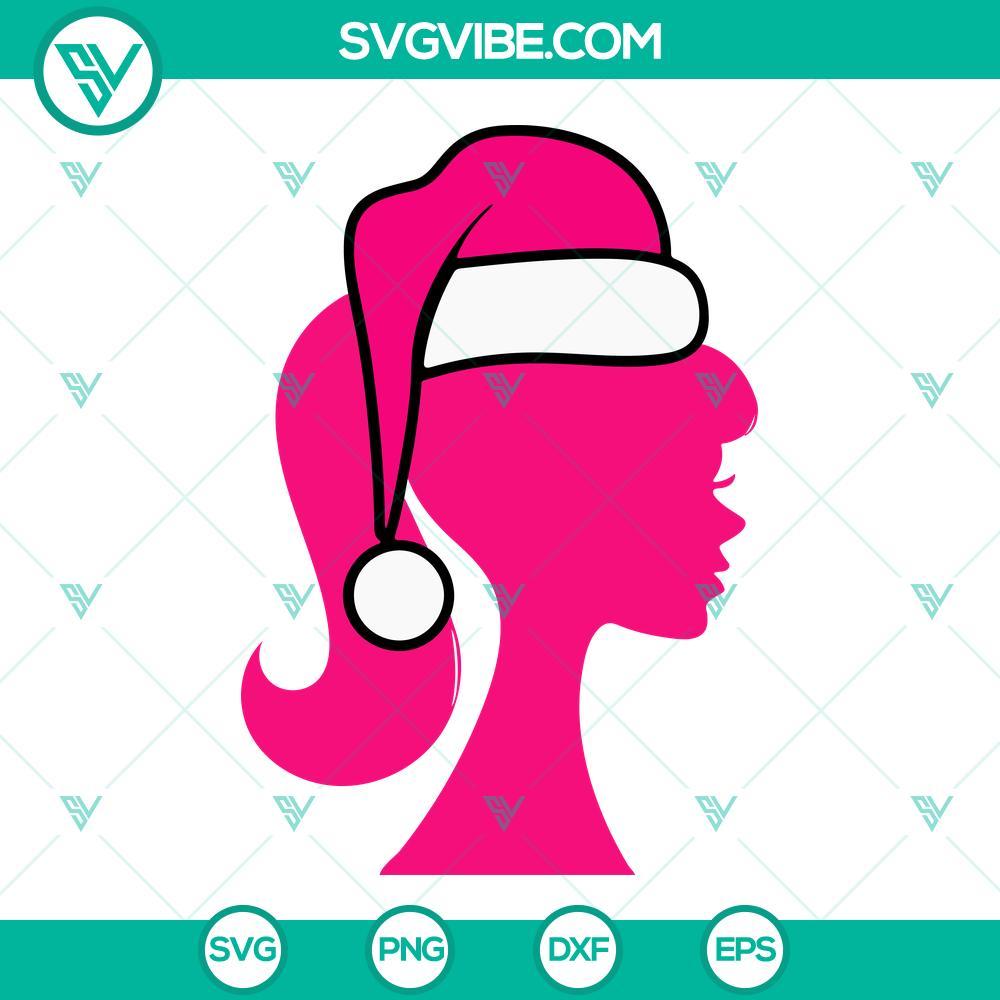 Barbie Christmas Hat SVG PNG DXF EPS Files Barbie Christmas hat SVG design in PNG, DXF, and EPS files for download. Perfect for holiday crafting projects.