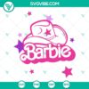 Barbie cowgirl svg featuring cowboy hat, perfect for crafting and DIY projects.