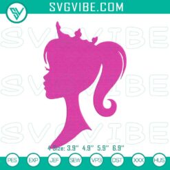 Barbie embroidery designs - digital file with Barbie doll girl embroidery design. Ideal for crafts.