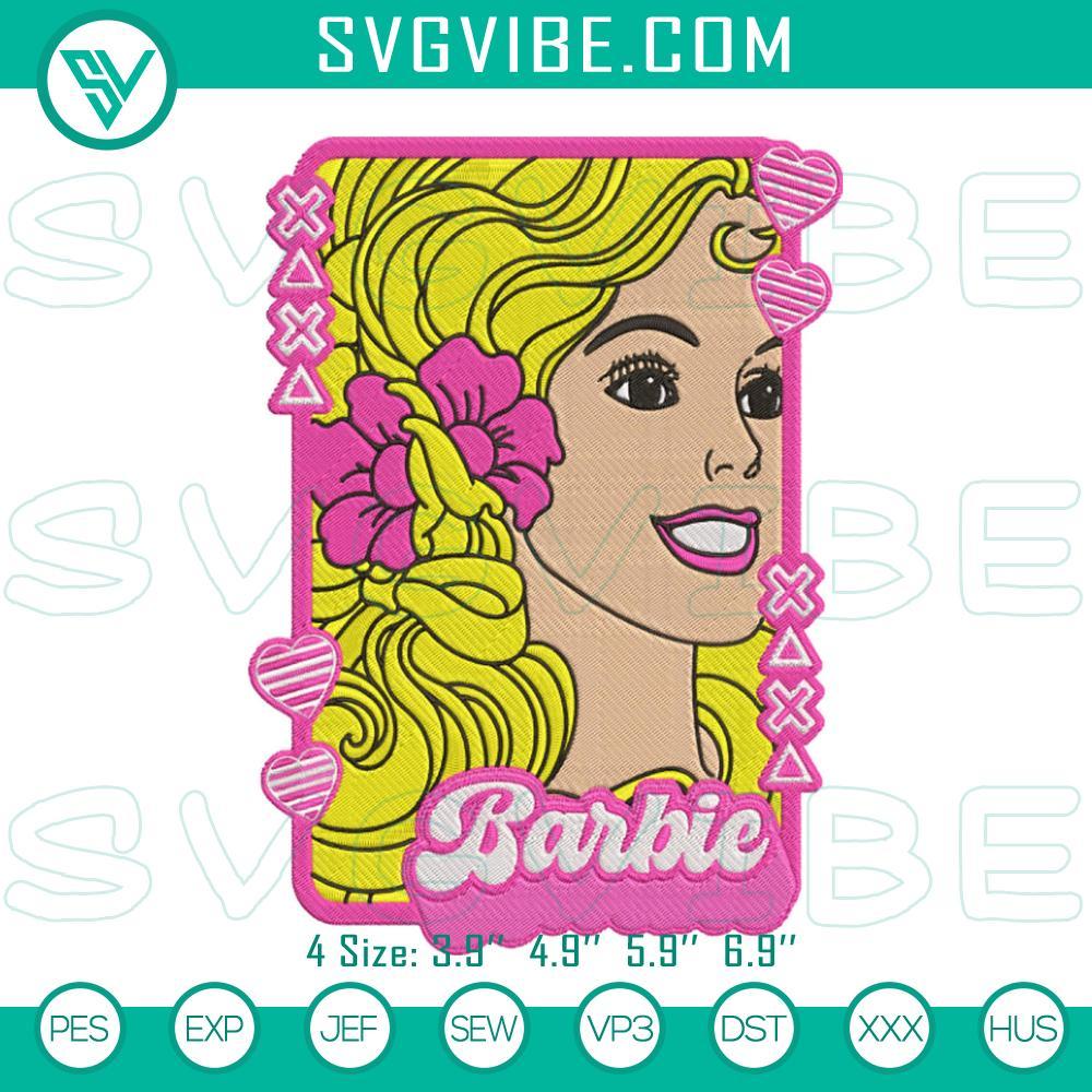 Barbie Embroidery Designs, Barbie Pink Doll Embroidery Files Barbie embroidery design in pink, digital file for doll enthusiasts.