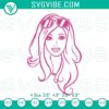 Barbie machine embroidery pattern with pink doll girl design for digital products.