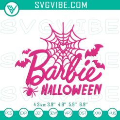 Barbie Halloween embroidery designs, spooky Barbie digital machine file for crafting and sewing projects.