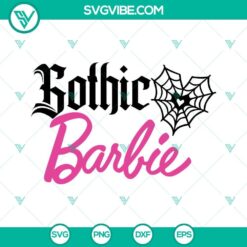 Barbie Halloween SVG File Bundle, Spooky Barbie SVG Images, Gothic Barbie SVG Images 3