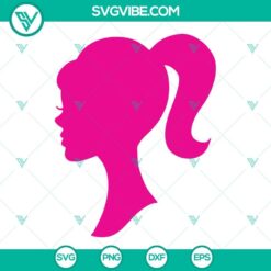 Barbie head logo SVG for download, doll head SVG files, Barbie doll SVG images perfect for crafts and projects.