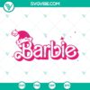 Barbie Merry Christmas Santa Hat SVG, PNG, DXF, EPS file download for crafting projects.
