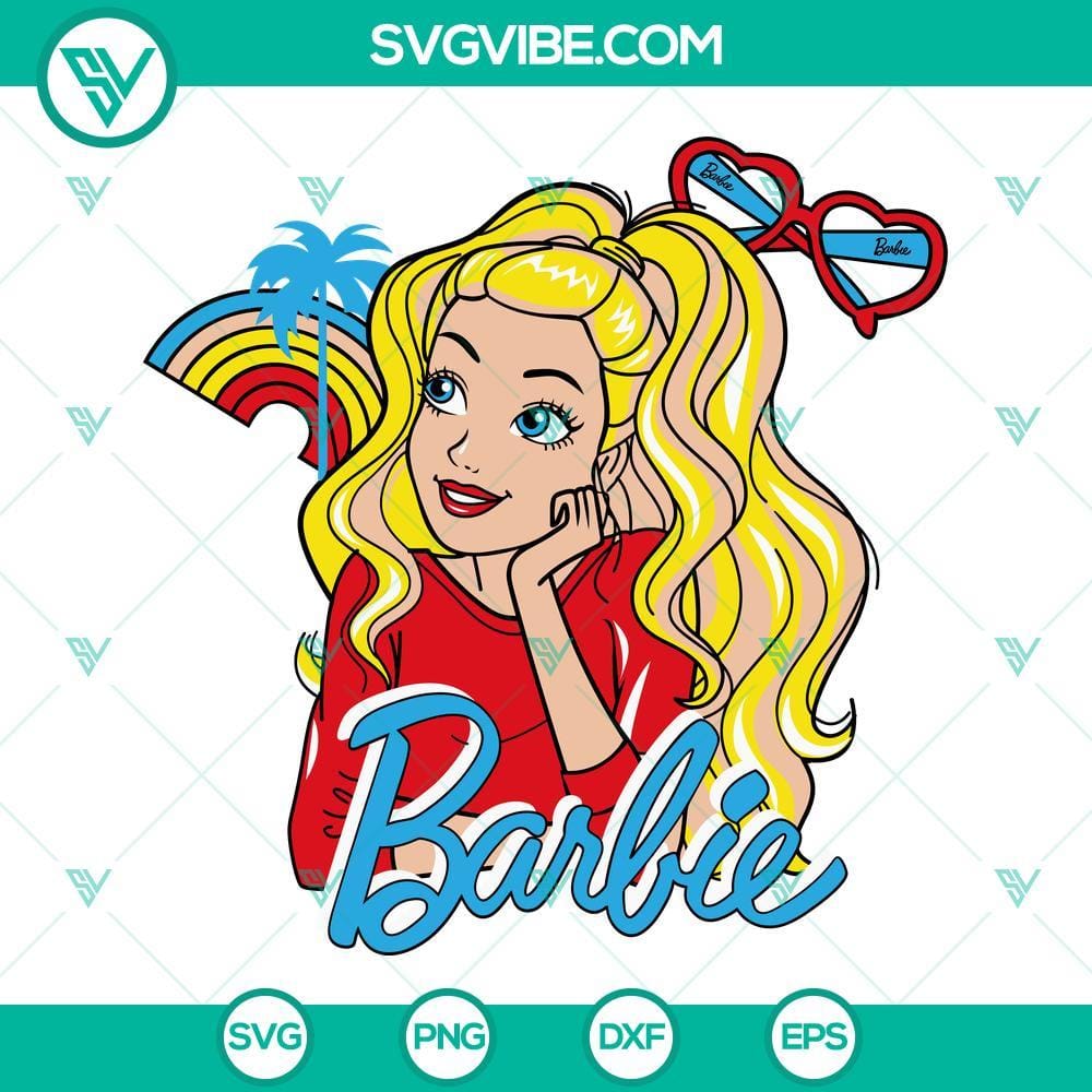 Barbie SVG, Baby Girl Doll SVG PNG DXF EPS Cut Files Barbie SVG set with Baby Girl Doll design, PNG, DXF, EPS format Cut Files for crafting, ideal for kid's projects.