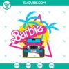 Barbie and Pink Jeep Car SVG files, perfect for crafting, 4x4 offroad vehicle design, feminine and fun digital images.