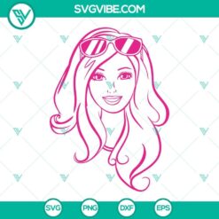 Barbie SVG Files Bundle, Barbie Princess SVG Images, Pink Doll Girl SVG Images PNG 6