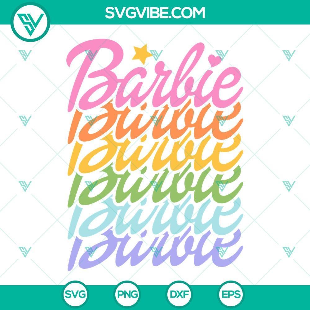 Barbie SVG, Pink Doll SVG, Barbie Girl SVG PNG DXF EPS Cut Files Barbie doll themed SVG cut files for download in pink and girl designs, PNG DXF EPS formats.