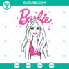 Barbie SVG file with pink doll design for download in PNG, DXF, EPS formats. Ideal for DIY craft projects and cut files.