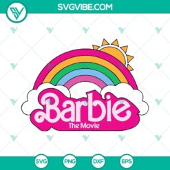 Barbie 2023 movie SVG download with PNG DXF EPS files for Cricut, featuring stylish Barbie design elements.