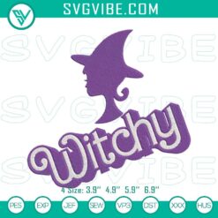 Barbie witchy embroidery designs featuring spooky Halloween patterns.