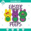Barney and Friends Easter SVG with "Easter is Better with My Peeps" design, featuring cute Peeps and Easter eggs for SVG images.