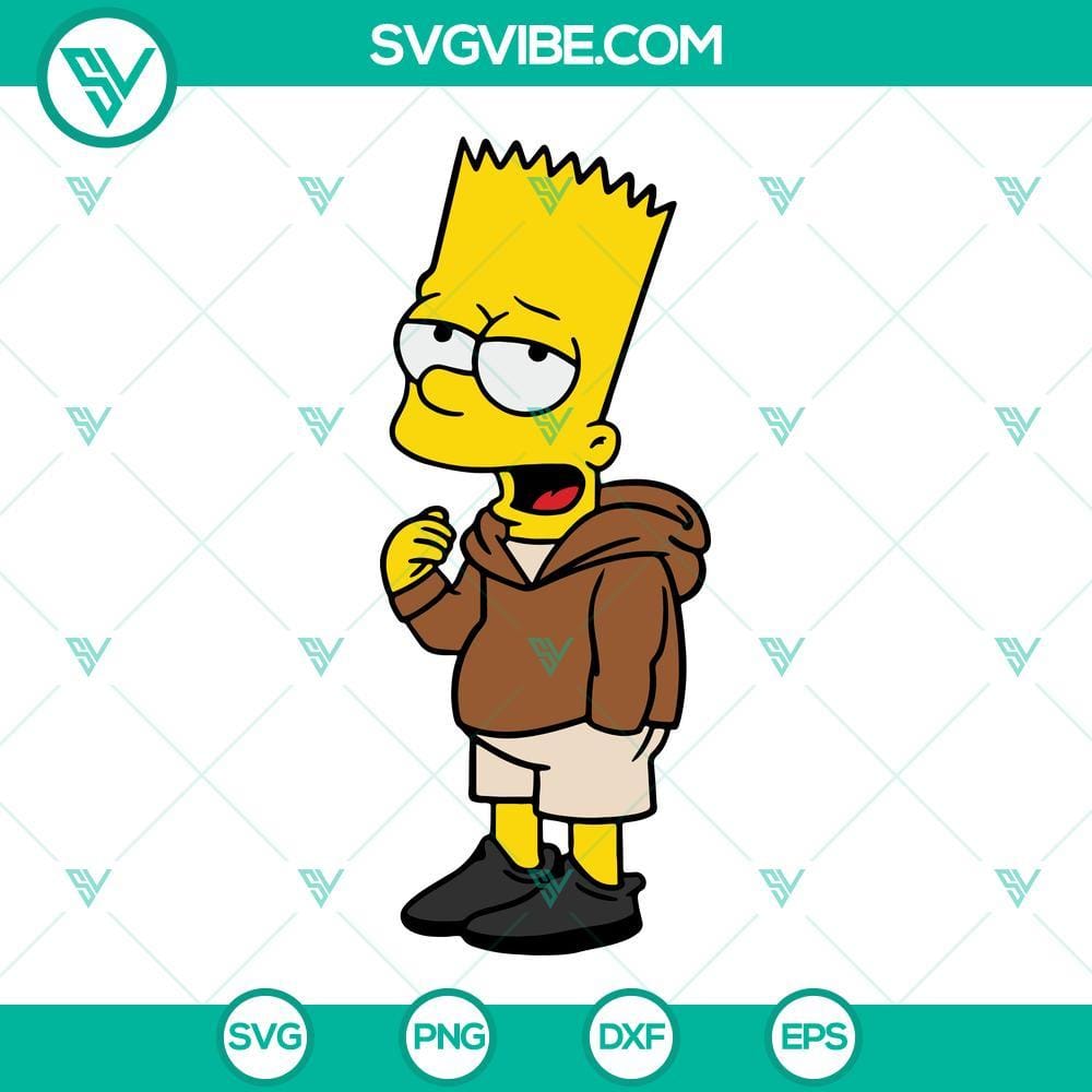 Bart Simpson SVG, The Simpsons SVG, Bart Simpson Vector Clipart Bart Simpson SVG image, The Simpsons vector clipart with Bart Simpson, ideal for digital projects.