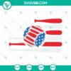 Baseball American flag SVG download for 4th of July, featuring patriotic design for baseball fans.