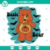 Basic Bear and Care Bear Halloween theme SVG downloads featuring Pumpkin Spice images for crafting and decoration.