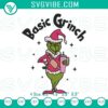 Grinch-themed Christmas Stanley tumbler embroidery file with holiday cup design for crafts and projects.