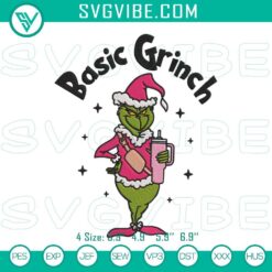 Grinch-themed Christmas Stanley tumbler embroidery file with holiday cup design for crafts and projects.