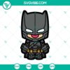 Batman and Super Man DC Comics chibi characters SVG design for Cricut, PNG, DXF, and EPS download.