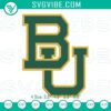 Baylor Bears football logo embroidery design showing college sports team pattern with green and gold colors.