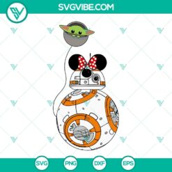 BB8 R2D2 Star Wars SVG bundle, Disney Star Wars Valentines, creative character designs isolated on white background.