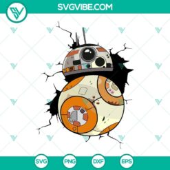 BB8 Star Wars SVG File, Star Wars Robot Characters SVG Download PNG DXF EPS Cut