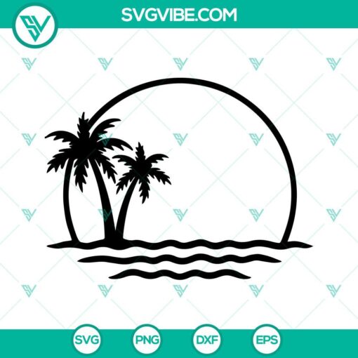 Beach bum, summer vibes, sunset wave SVG image perfect for beach vacation concept.
