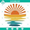 Beach sunset SVG with summer vacation vibes for download in PNG, DXF, EPS formats, ideal for digital design projects.