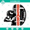 Chicago Bears football team half player SVG download with half football design, suitable for sports and team spirit projects.