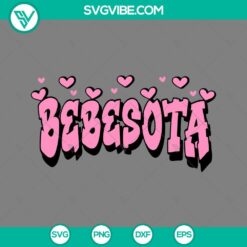 Bebesota Heart & Bad Bunny Valentine SVG files - Colorful and playful designs for Valentine's Day crafts.
