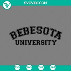 Bebesota University and Bad Bunny Chencho Corleone SVG file download with PNG EPS DXF formats. Ideal for crafts and digital projects.