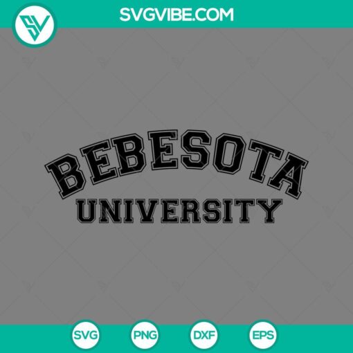 Bebesota University and Bad Bunny Chencho Corleone SVG file download with PNG EPS DXF formats. Ideal for crafts and digital projects.