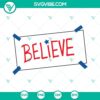 Believe SVG file with Philadelphia Baseball and Phillies design, perfect for Philadelphia sports fans. Downloadable SVG image.
