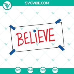 Believe SVG file with Philadelphia Baseball and Phillies design, perfect for Philadelphia sports fans. Downloadable SVG image.