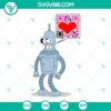 Bender Futurama Valentine SVG file featuring whimsical cartoon robot Valentine's Day images, perfect for crafting projects.
