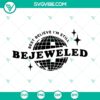 Bejeweled SVG files featuring disco ball and Midnight theme, perfect for crafts. Download now for creative projects.